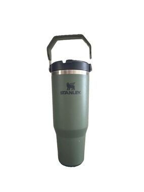 Stanley 30 oz 887 mL Green Flip Lock BPA-Free Plastic Bottle Dishwasher Safe